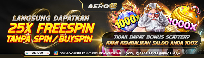 BONUS FREESPIN 25X GATES OF OLYMPUS X1000 AERO88